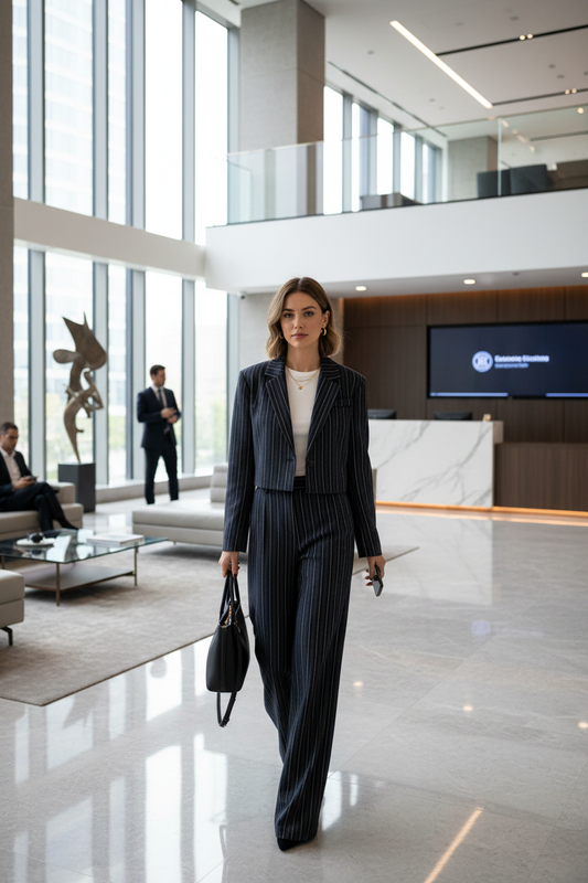 Business Girl - Ensemble Rayures