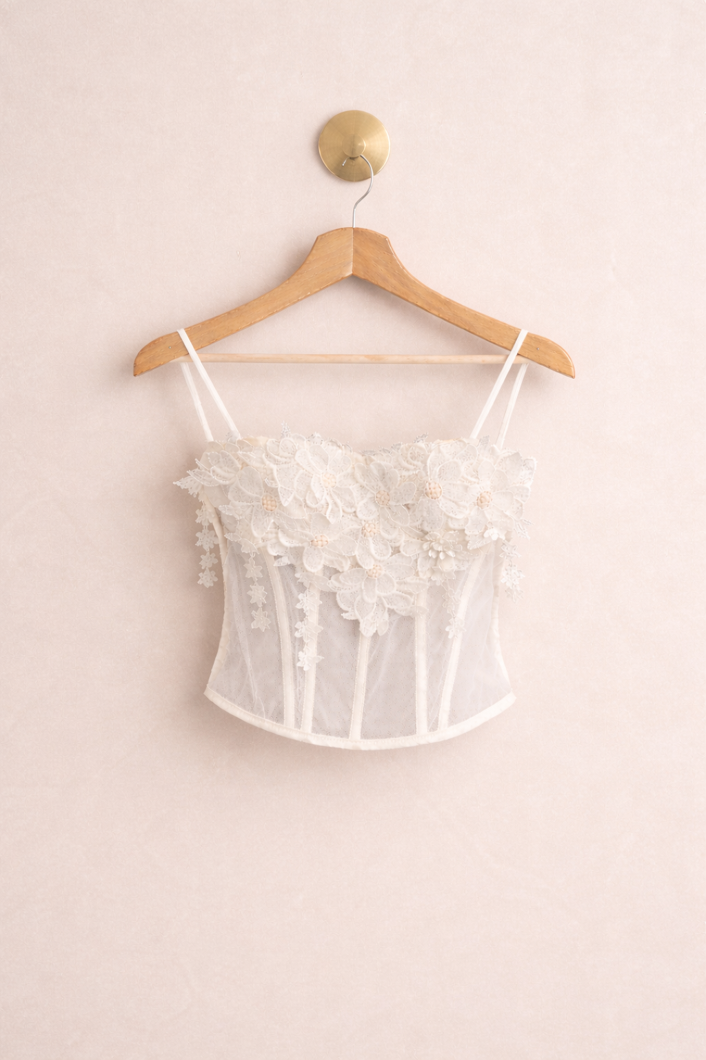 Embroidered floral corset
