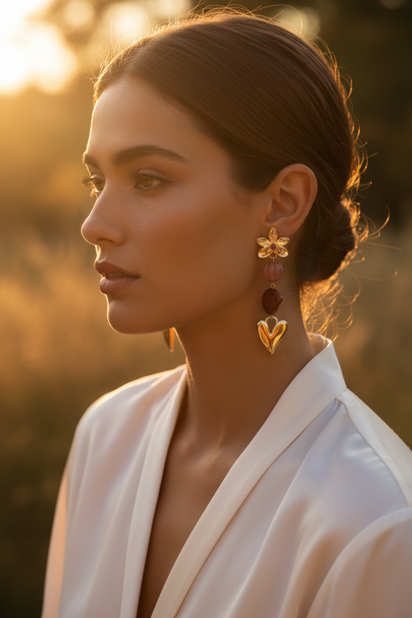 Boucles d'oreilles – Variante 3 (roses)