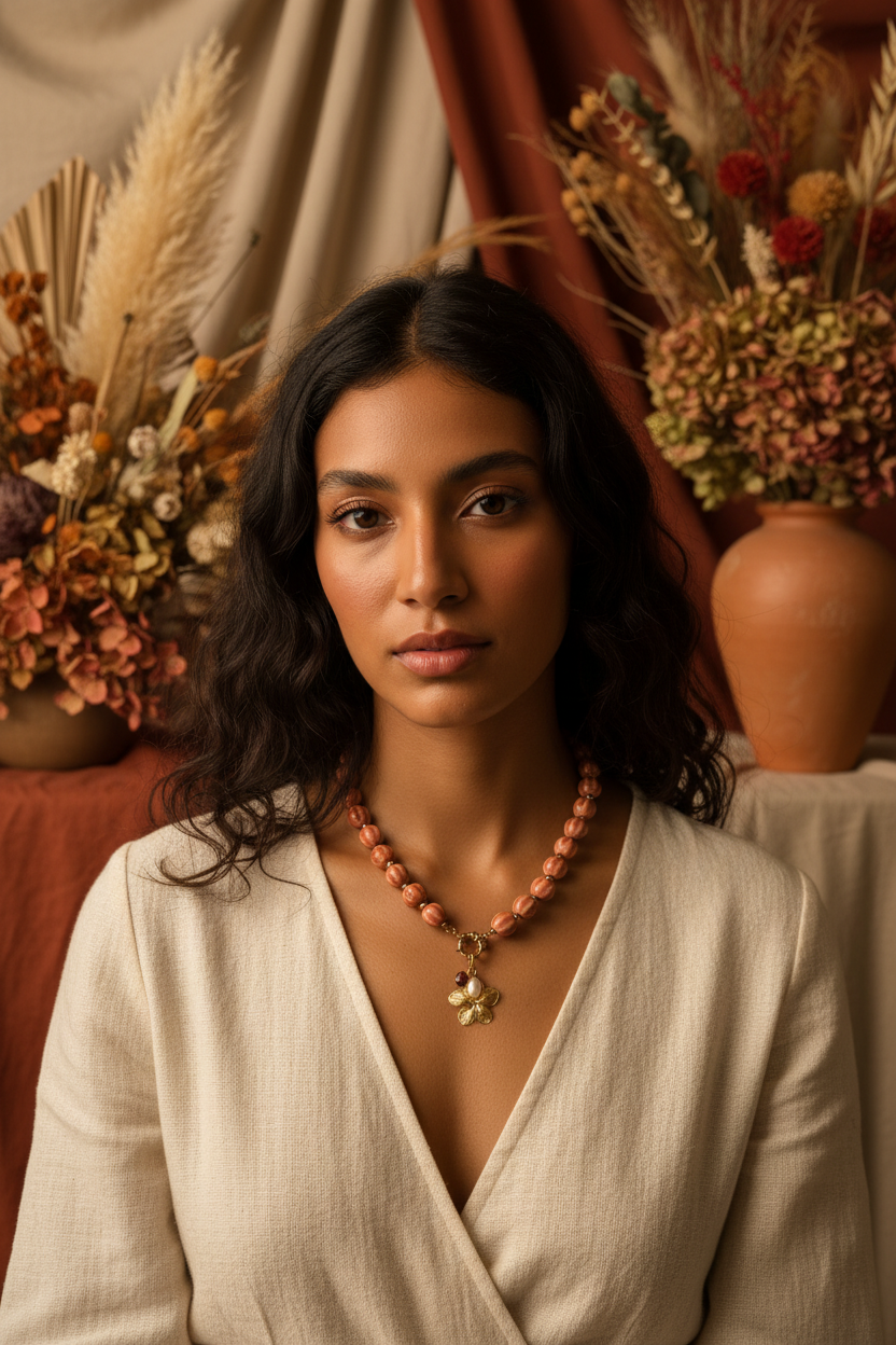 Collier original raccourci sur mannequin