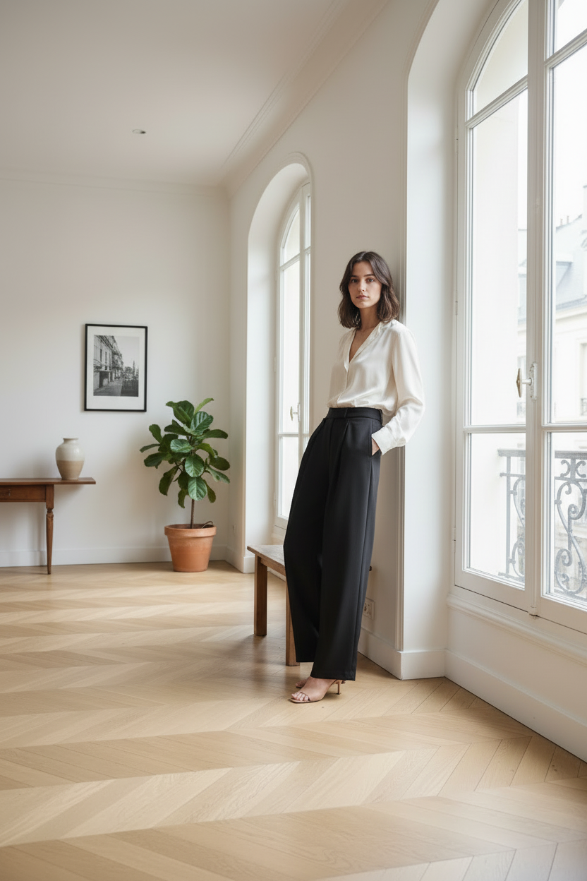 Pantalon noir - pose debout