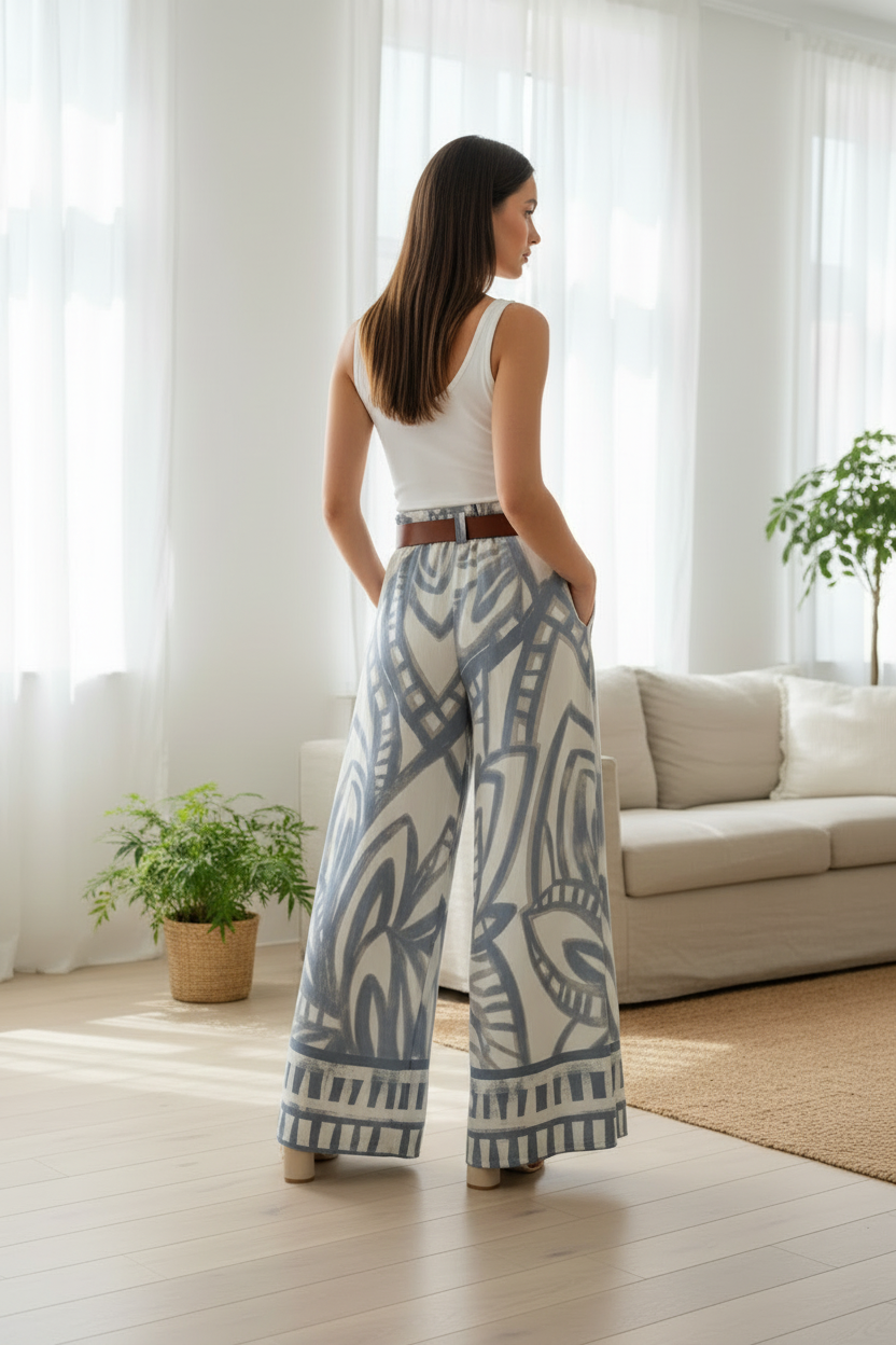 Pantalon Yza - Variante Bleu - De dos